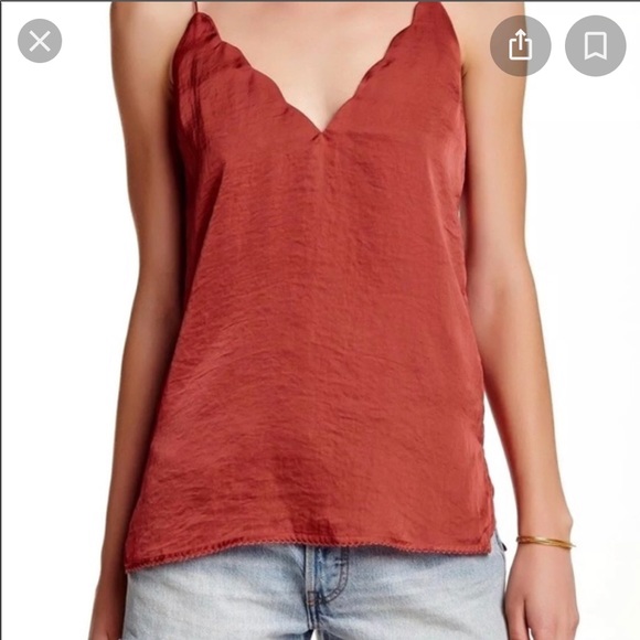 Free People Rust silk cami - Picture 1 of 4